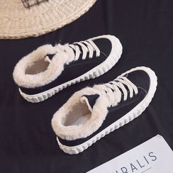 Solejoy - 抓毛衬里帆布休閒鞋 Solejoy - 抓毛衬里帆布休閒鞋