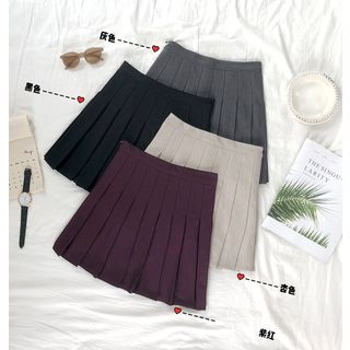 Whoosh-High-Waist Mini Pleated Skirt
