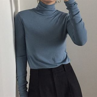Glotto-Long-Sleeve Turtleneck T-Shirt
