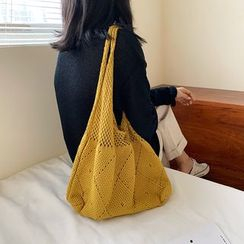 Miloes - Pointelle Knit Tote Bag Miloes - Pointelle Knit Tote Bag