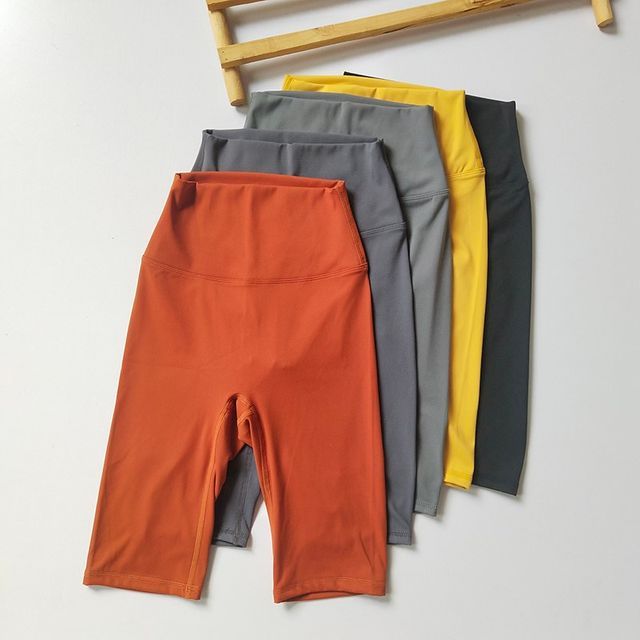 Runyz-High Waist Plain Biker Shorts
