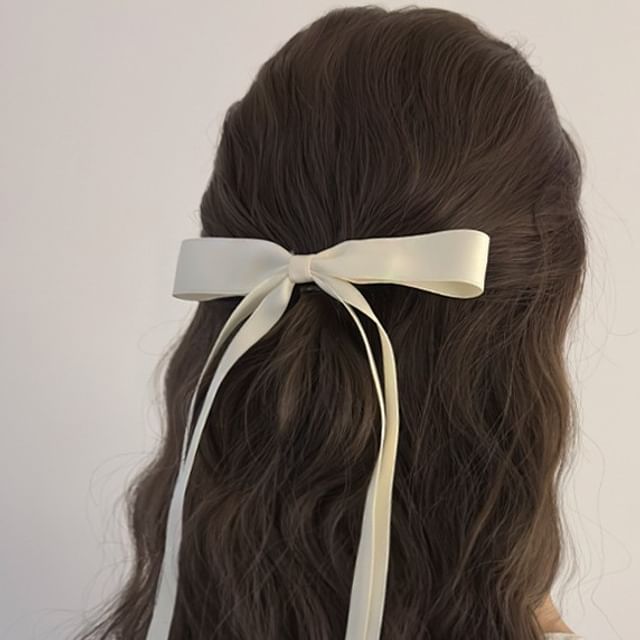 Bolgivy-Einfarbige Haarspange mit Schleife