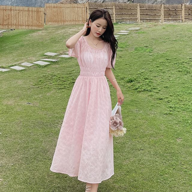 pink flowy beach dress Designer Pink Flowy Dress | Summer Dress for Women main image 0