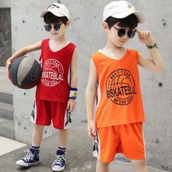 PAM - Kids Set: Lettering Tank Top + Shorts PAM - Kids Set: Lettering Tank Top + Shorts