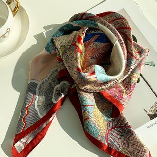 botanical silk scarves