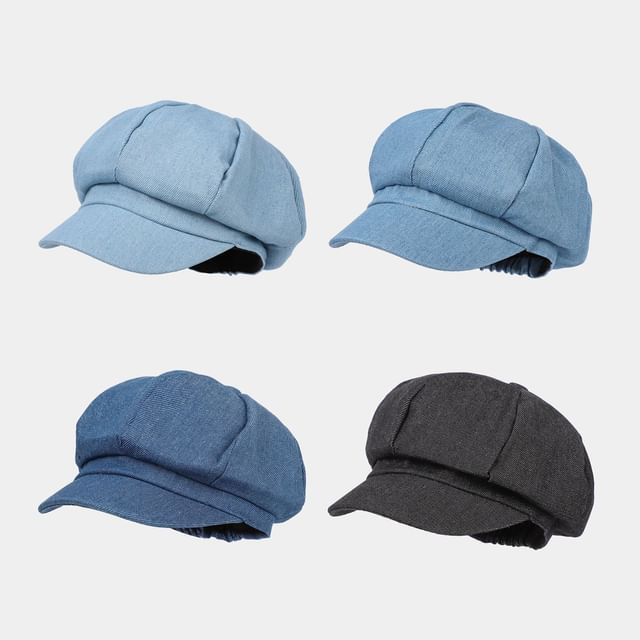 Hatrix-Plain Denim Newsboy Cap
