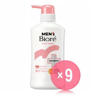 Kao - Men's Biore Medicated Deodorant Body Wash Skin Care Gentle Floral (x9) (Bulk Box)