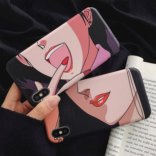 Aion Half Face Cartoon Print Mobile Case Iphone Xs Max Xs Xr X 8 8 Plus 7 7 Plus 6s 6s Plus Yesstyle