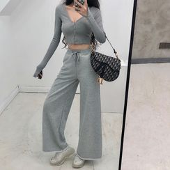RainGirl - Plain Boot-Cut Pants RainGirl - Plain Boot-Cut Pants