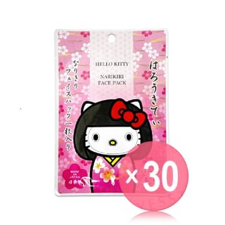 ASUNAROSYA - Sanrio Hello Kitty Kokeshi Narikiri Face Pack (x30) (Bulk Box)