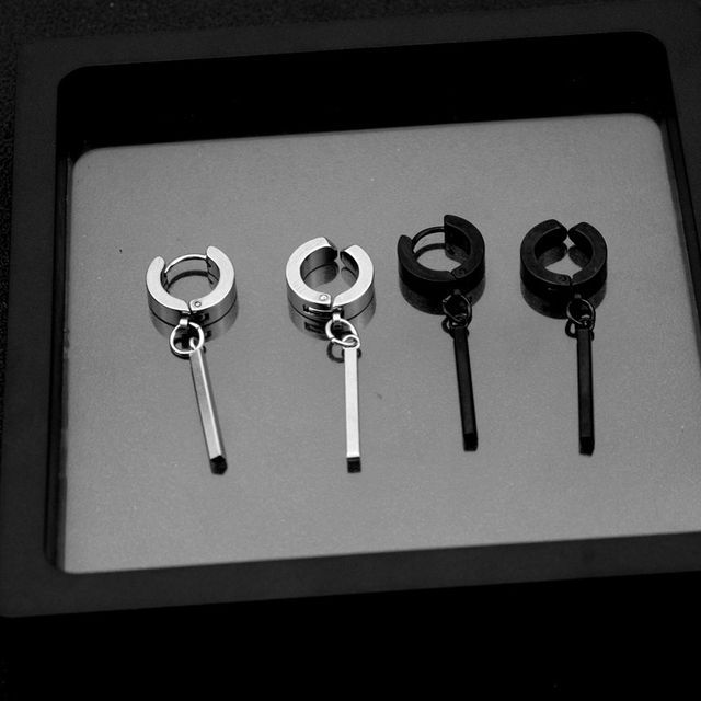 Juanitro-Unisex Bar Stainless-Steel Dangle Earring