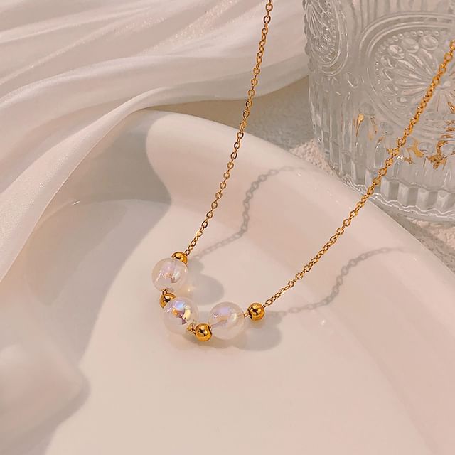 Chimerro-Faux Pearl Necklace