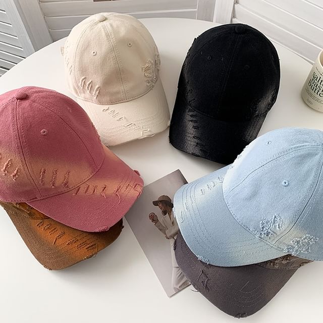 Amandier-Distressed Plain Cap