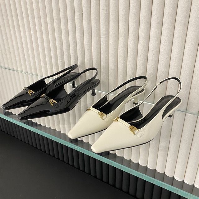 Anran-Pointy High Heel Slingback Sandals