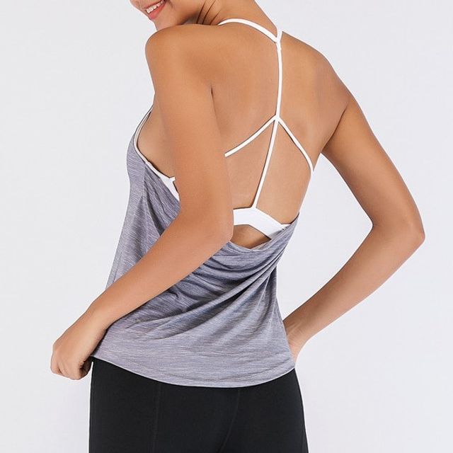 Shazzlock Scoop Back Sports Bra Top YesStyle