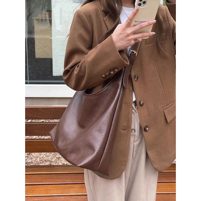 Indenis-Faux Leather Tote Bag