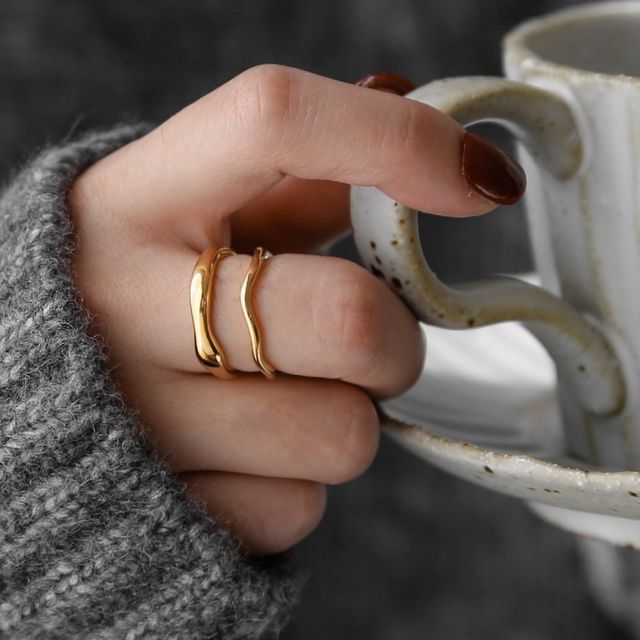 Kamuel-Stainless Steel Wavy Ring