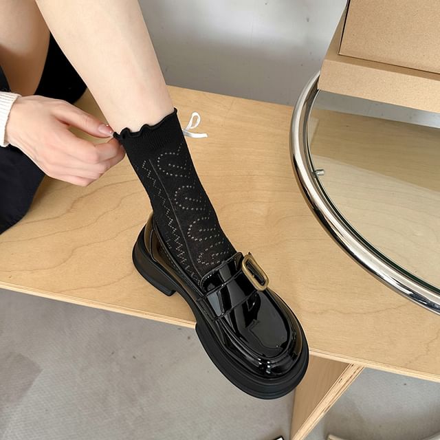 Nikao-Platform Buckled Loafers