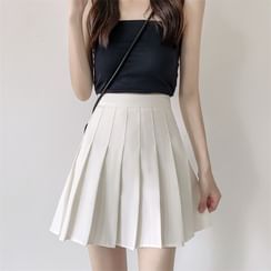 Mid Rise Dotted A-Line Skirt
