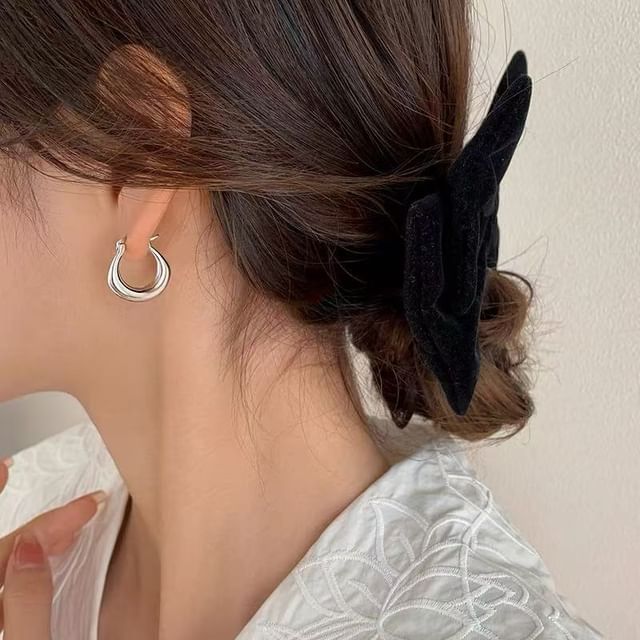 Toinianimos-925 Sterling Silver Geometry Hoop Earring