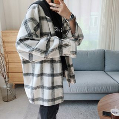White City - Hooded Long-Sleeve Plaid Shirt White City - Hooded Long-Sleeve Plaid Shirt