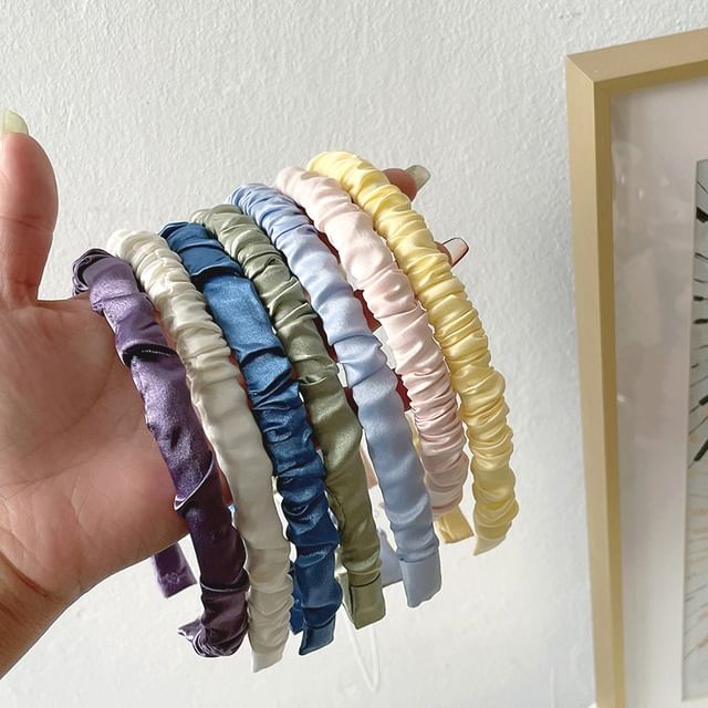 Chimerro-Plain Shirred Fabric Headband
