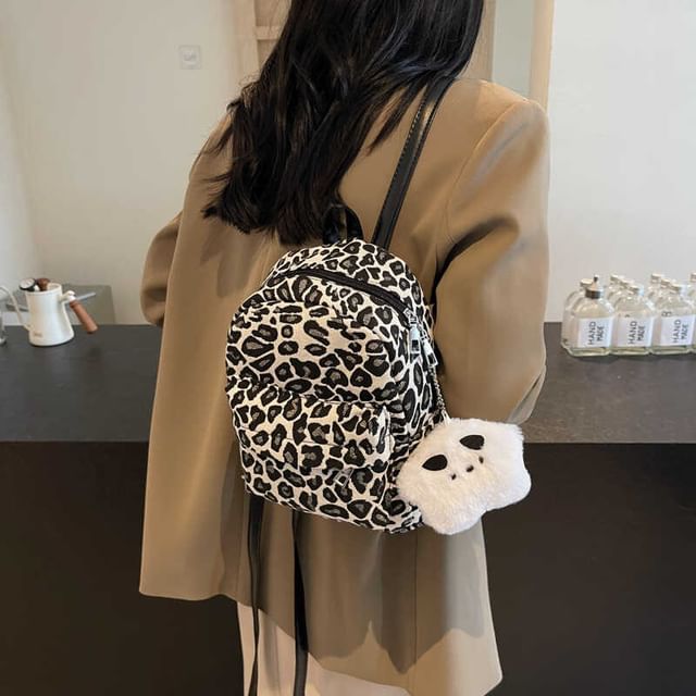 Indenis-Leopard Print Backpack