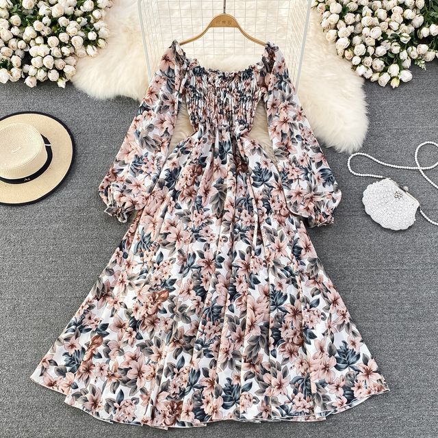 Yearnin - Long Sleeve Floral Maxi Dress | YesStyle Yearnin - Long Sleeve Floral Maxi Dress | YesStyle