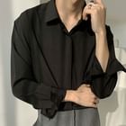 Wescosso - Plain Long-Sleeve Shirt