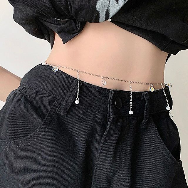 Rofuka-Fringed Alloy Waist Chain