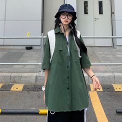 Giuliana - 純色短袖夾克 Giuliana - 純色短袖夾克