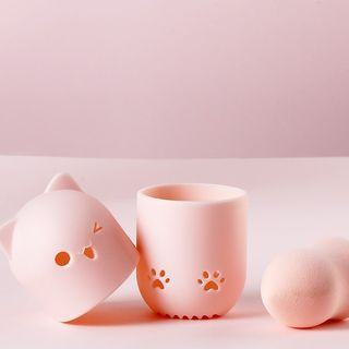 Lactacia-Soporte de silicona para esponja de maquillaje con forma de animal
