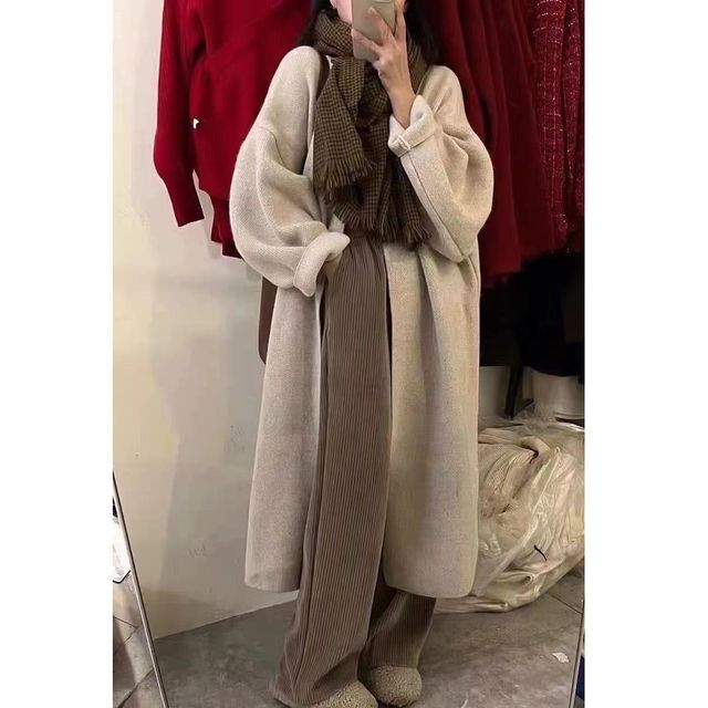 Sheppa - Plain Open Front Long Cardigan | YesStyle