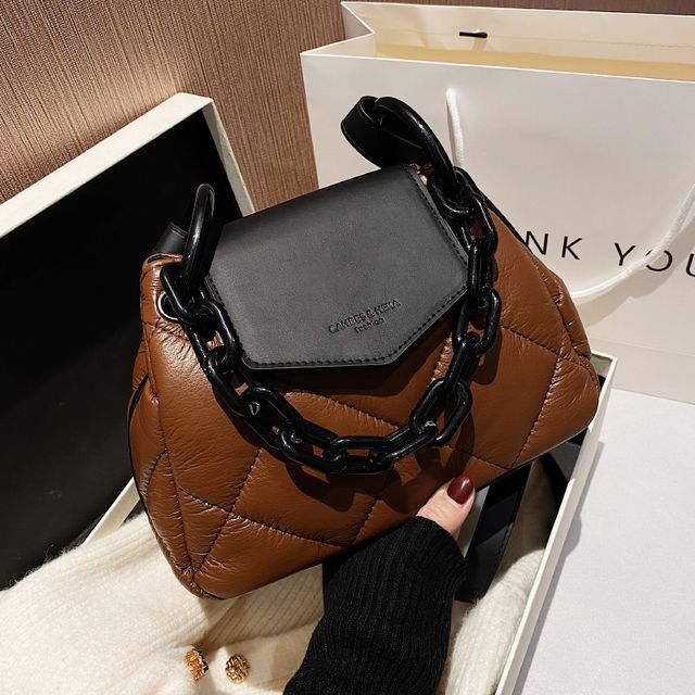 Miloes - Faux Leather Crossbody Bag | YesStyle