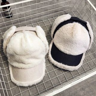 corduroy cap with ear flaps