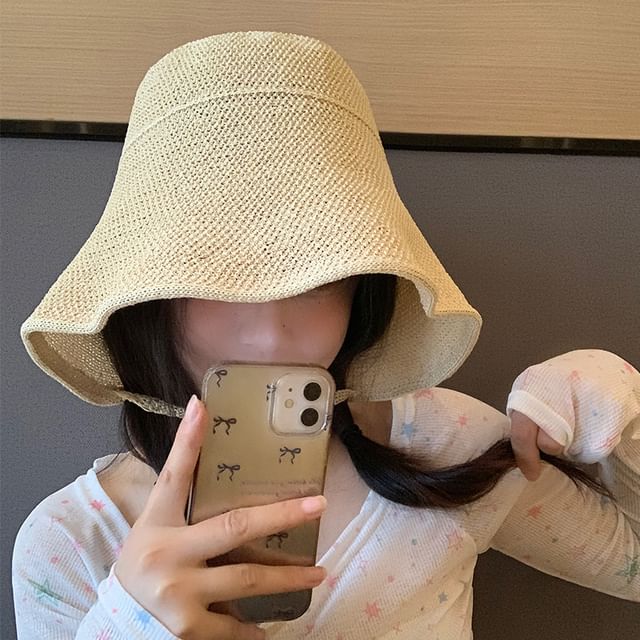FROME-Plain Straw Cloche Hat