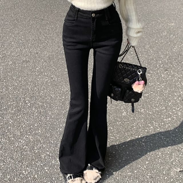 Beem-High Rise Flared Jeans