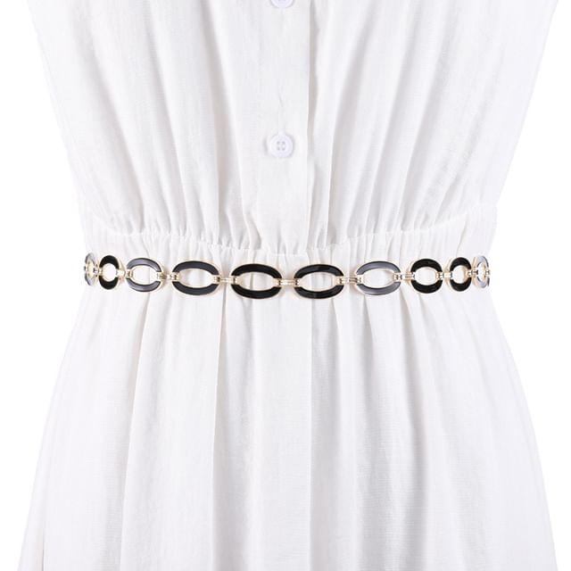 Kinoxslone-Oval Waist Chain Belt