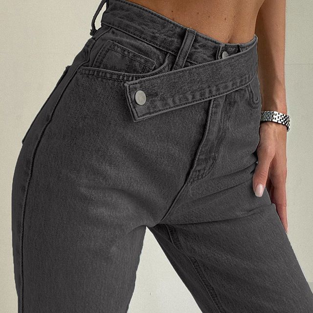 BrickBlack - High-Waist Straight Leg Jeans | YesStyle