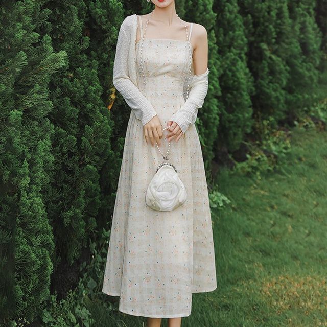 chinese dress ladies Maxime Pearl Straps Maxi Dress