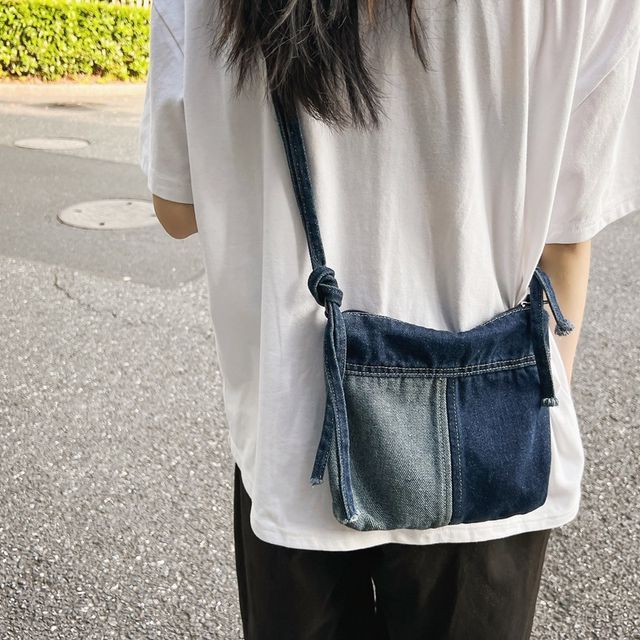 Hikuozy-Denim Crossbody Bag