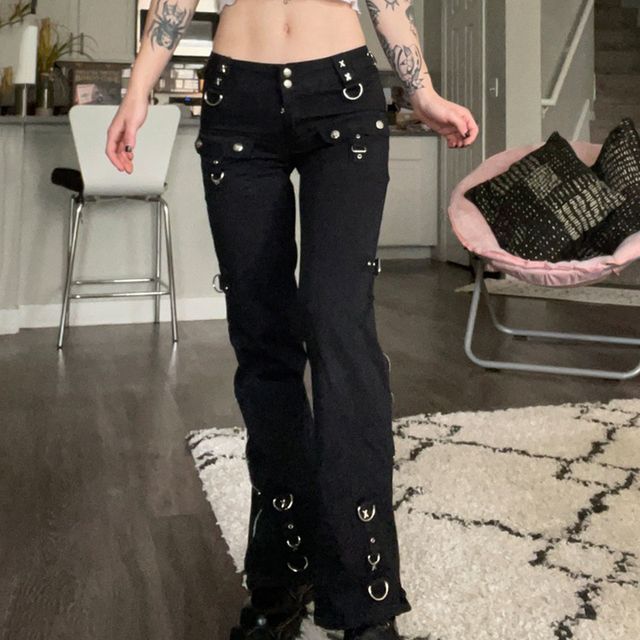 Genrovia - Low-Rise Bootcut Pants 