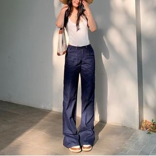 Denimot-High Waist Flared Jeans Various Designs