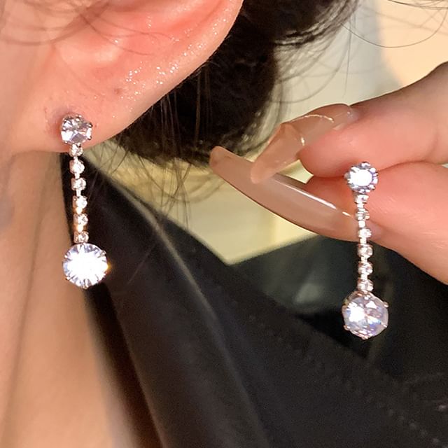 LIVSIA-Rhinestone Drop Earring