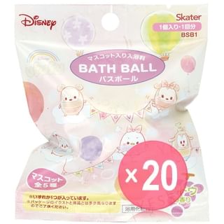 Skater - Disney Bath Ball With Mascot Ufufy Series Grape (x20) (Bulk Box)