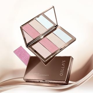 GELLA'S - Gilded Serenity Four-colour Highlighter Palette - 2 Types