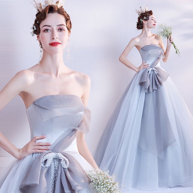 Angel Bridal Ribbon Off-Shoulder Evening Ball Gown YesStyle