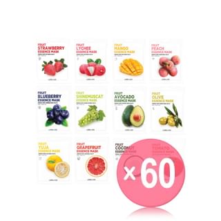 LEBELAGE - Fruit Essence Mask - 12 Types (x60) (Bulk Box)