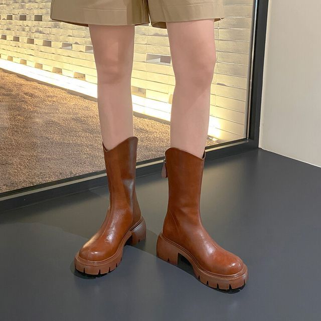 JY Shoes - Flat Mid-Calf Boots