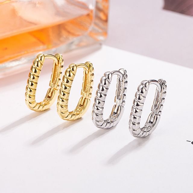Forainer-Knob Huggie Earring